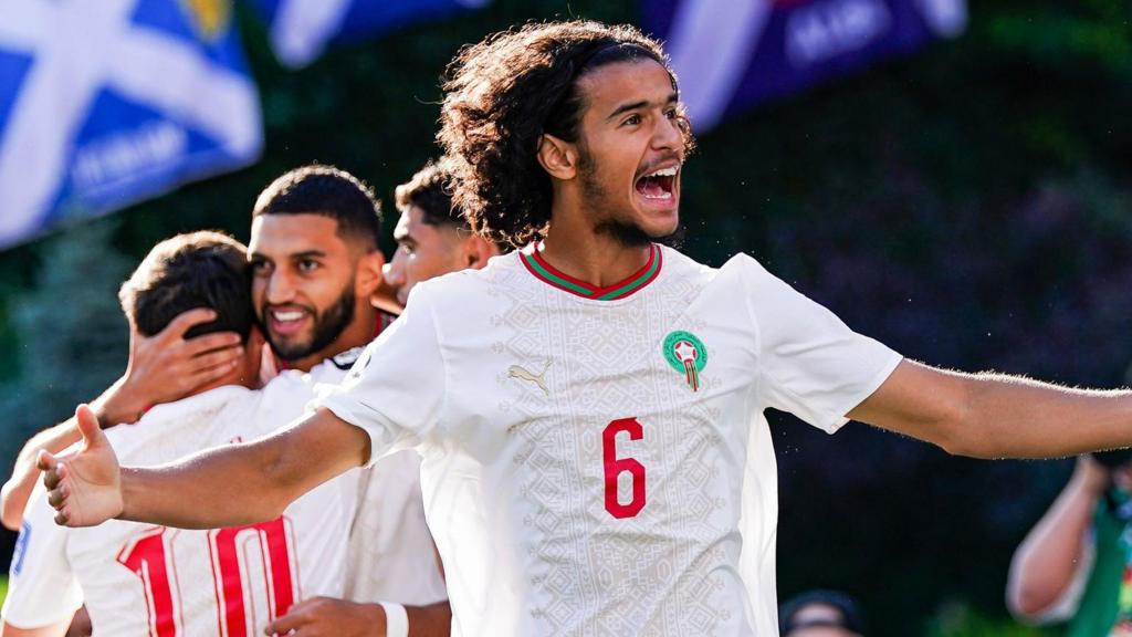 Ayyoub Bouaddi in action for Morocco at the 2026 World Cup