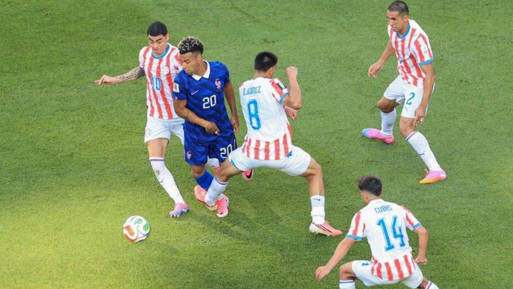 Kylian Mbappe celebrates after scoring France's winning penalty against Paraguay at the 2026 World Cup