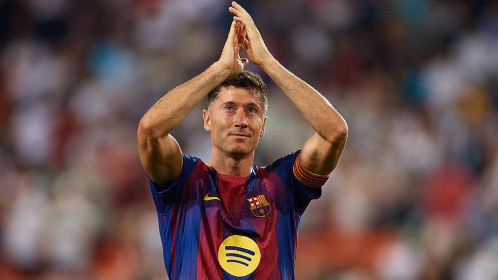 Robert Lewandowski during his time at Barcelona